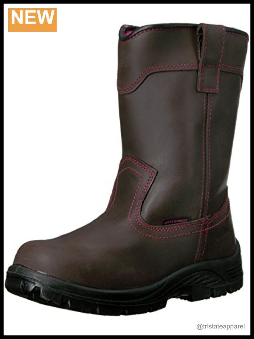 Waterproof Composite Toe Pull-On Work Boots for Women